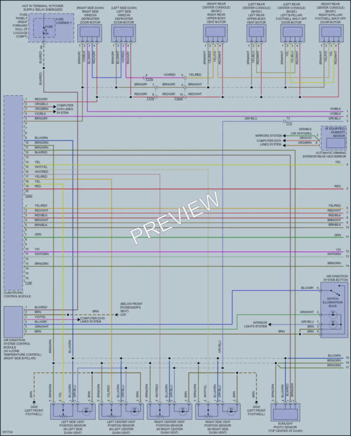 2017 Audi A8 Air Conditioning wiring diagram preview