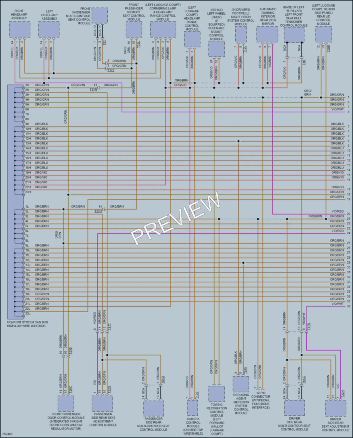 2017 Audi A8 Computer Data Lines wiring diagram preview