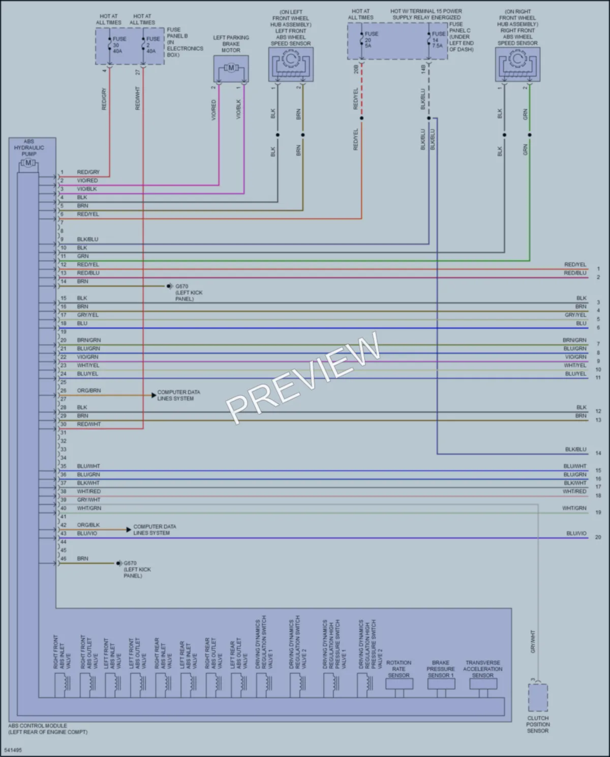2017 Audi Q3 Anti Lock Brakes wiring diagram preview