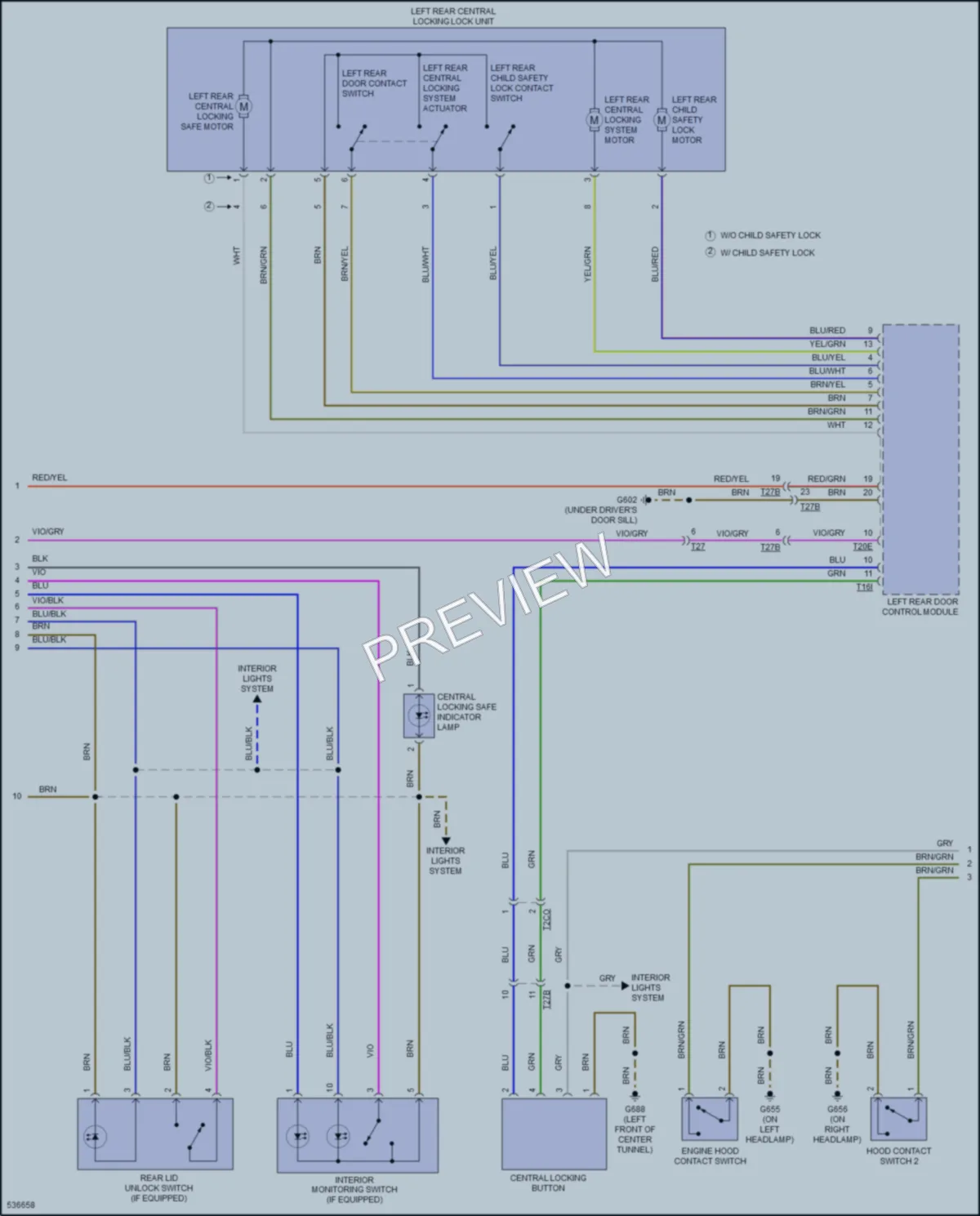 2017 Audi Q3 Anti Theft wiring diagram preview