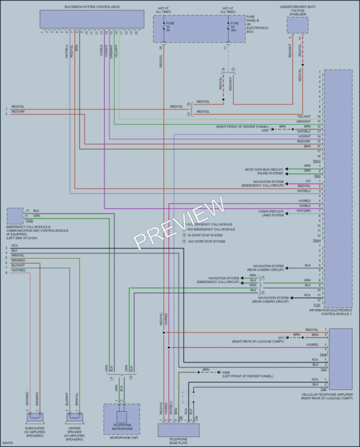 2017 Audi Q3 Radio wiring diagram preview