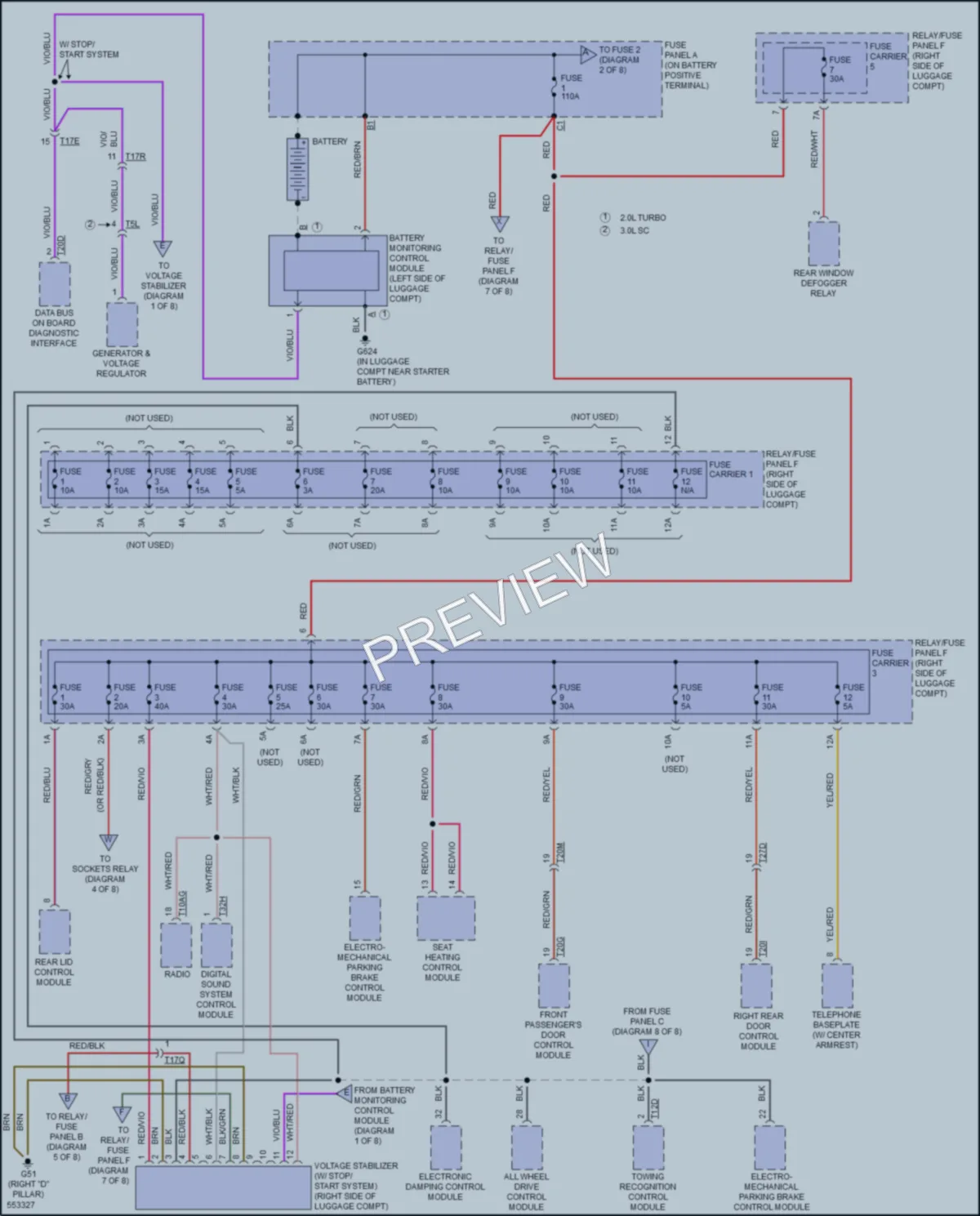 2017 Audi Q5 Power Distribution wiring diagram preview