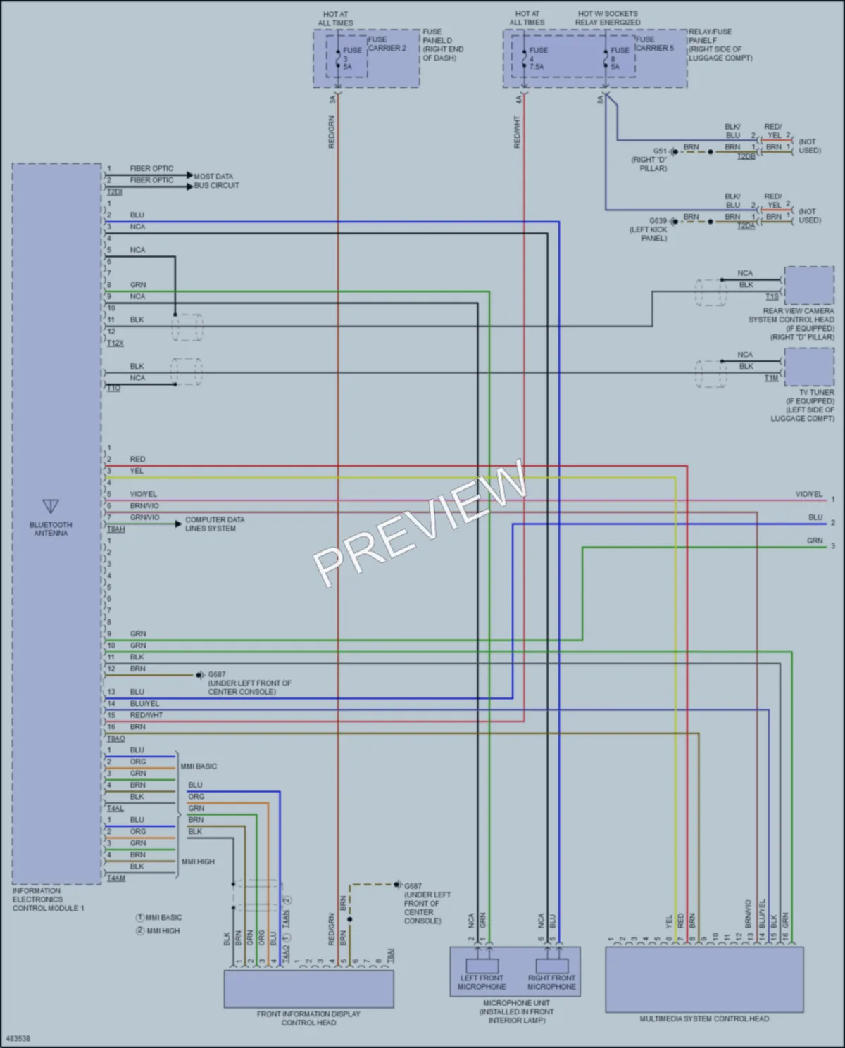 2017 Audi Q5 Radio wiring diagram preview