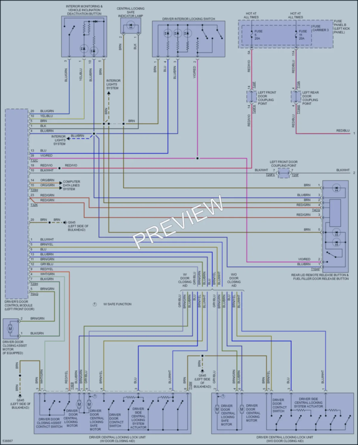 2017 Audi Q7 Anti Theft wiring diagram preview