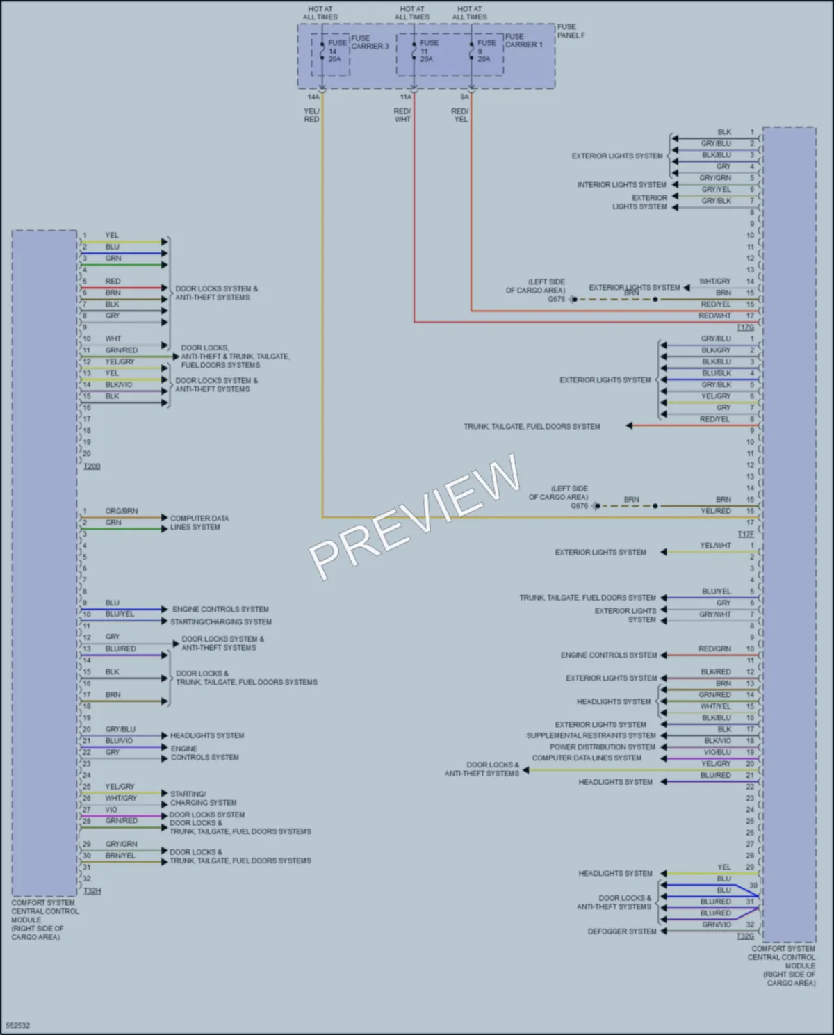 2017 Audi Q7 Body Control Modules wiring diagram preview