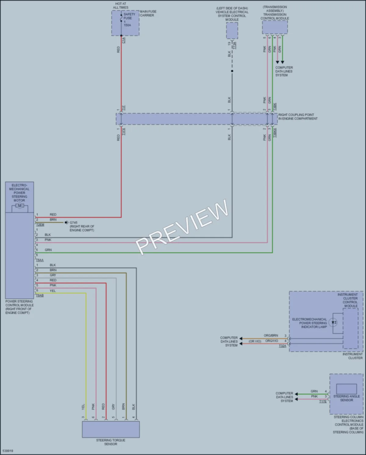 2017 Audi Q7 Electronic Power Steering wiring diagram preview
