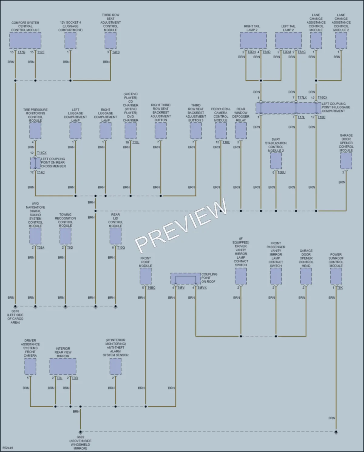 2017 Audi Q7 Ground Distribution wiring diagram preview