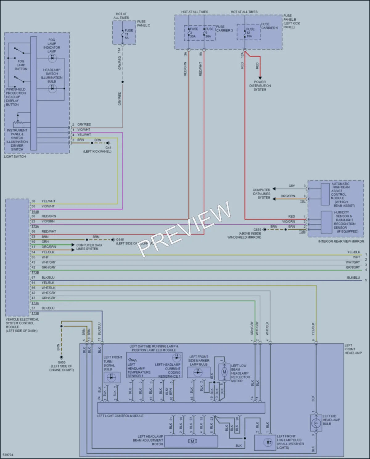 2017 Audi Q7 Headlights wiring diagram preview