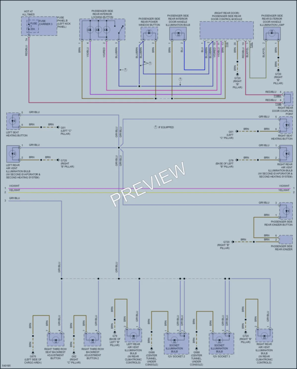 2017 Audi Q7 Interior Lights wiring diagram preview
