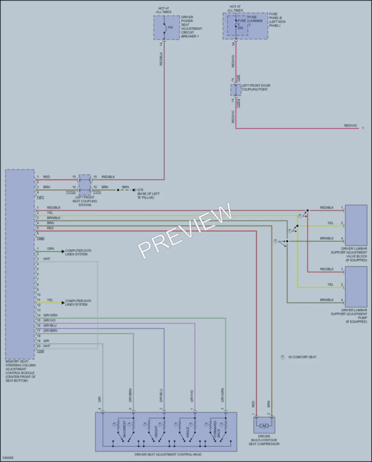 2017 Audi Q7 Memory Systems wiring diagram preview