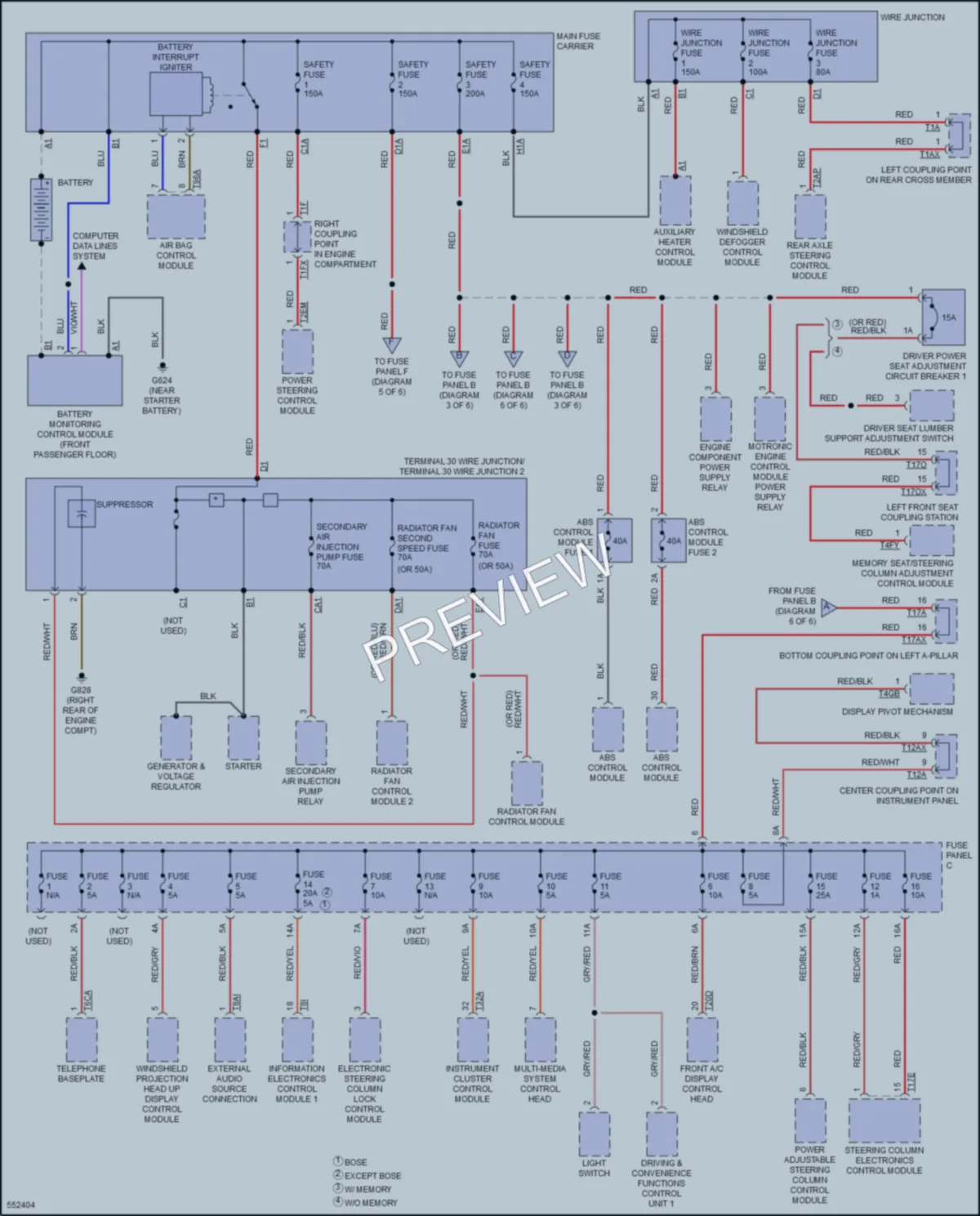2017 Audi Q7 Power Distribution wiring diagram preview