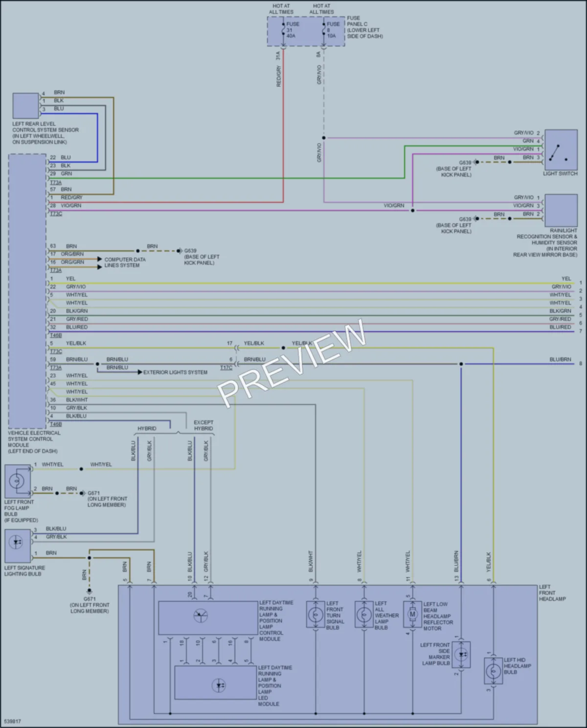 2017 Audi S3 Headlights wiring diagram preview
