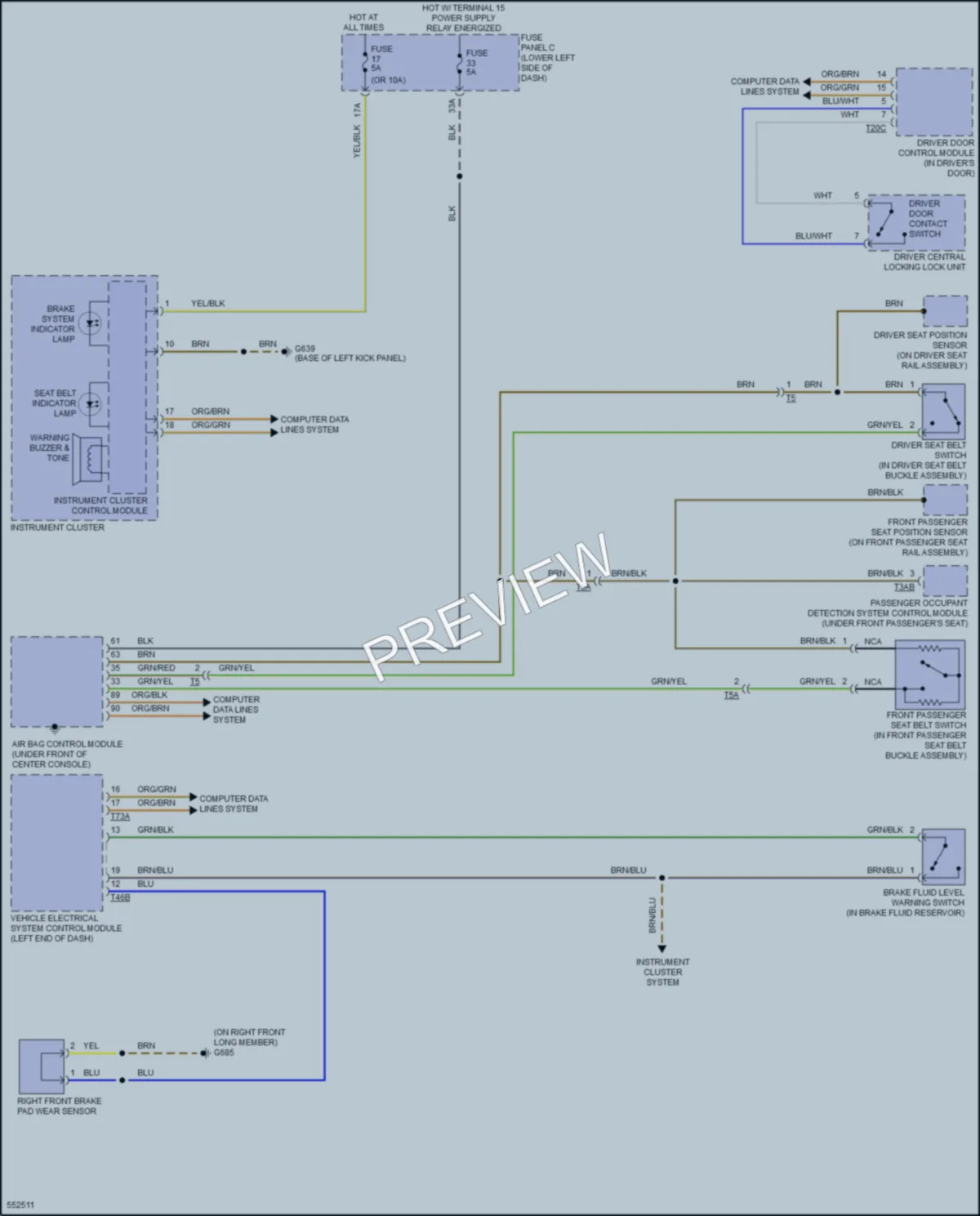 2017 Audi S3 Warning Systems wiring diagram preview