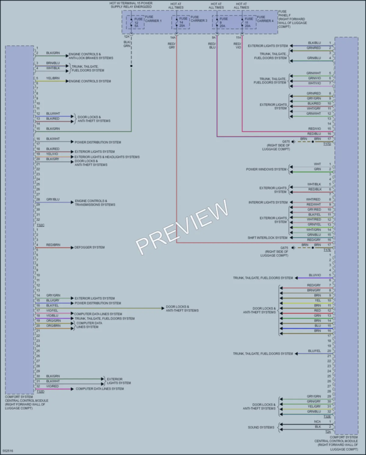 2017 Audi S8 Body Control Modules wiring diagram preview