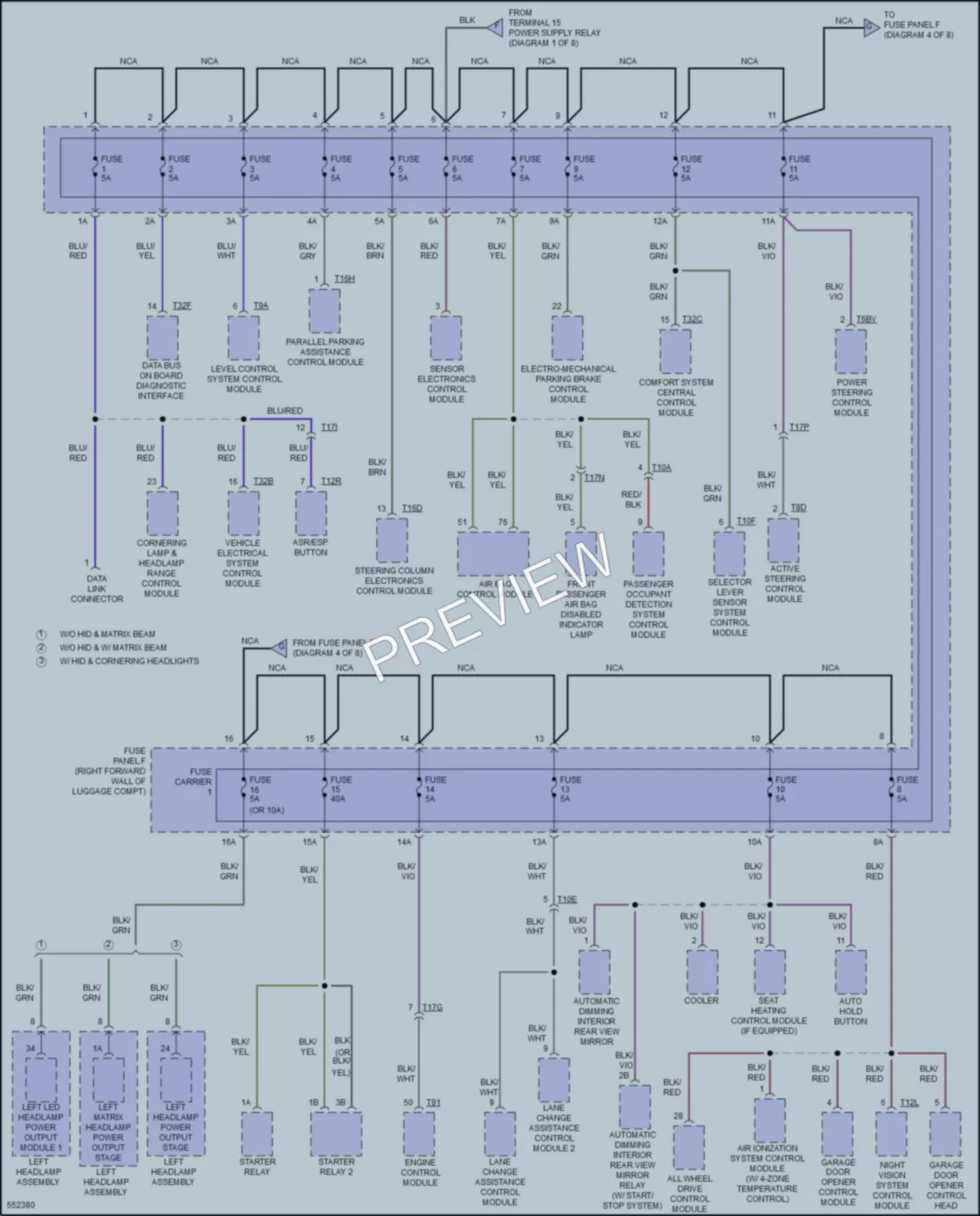 2017 Audi S8 Power Distribution wiring diagram preview