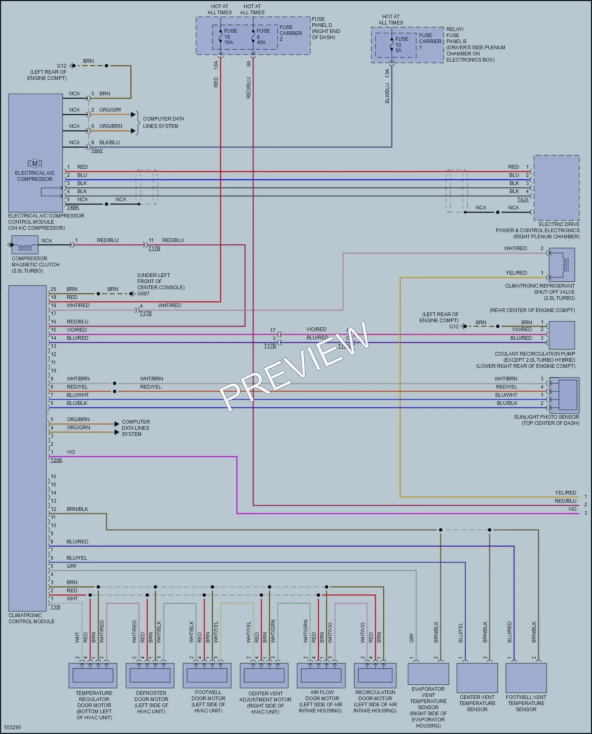 2017 Audi SQ5 Air Conditioning wiring diagram preview