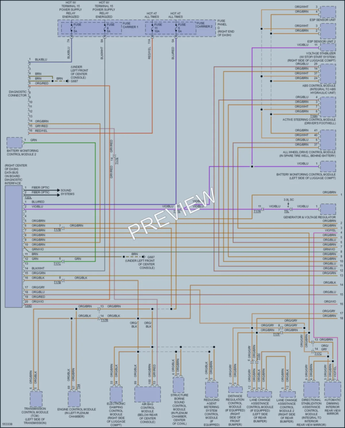 2017 Audi SQ5 Computer Data Lines wiring diagram preview