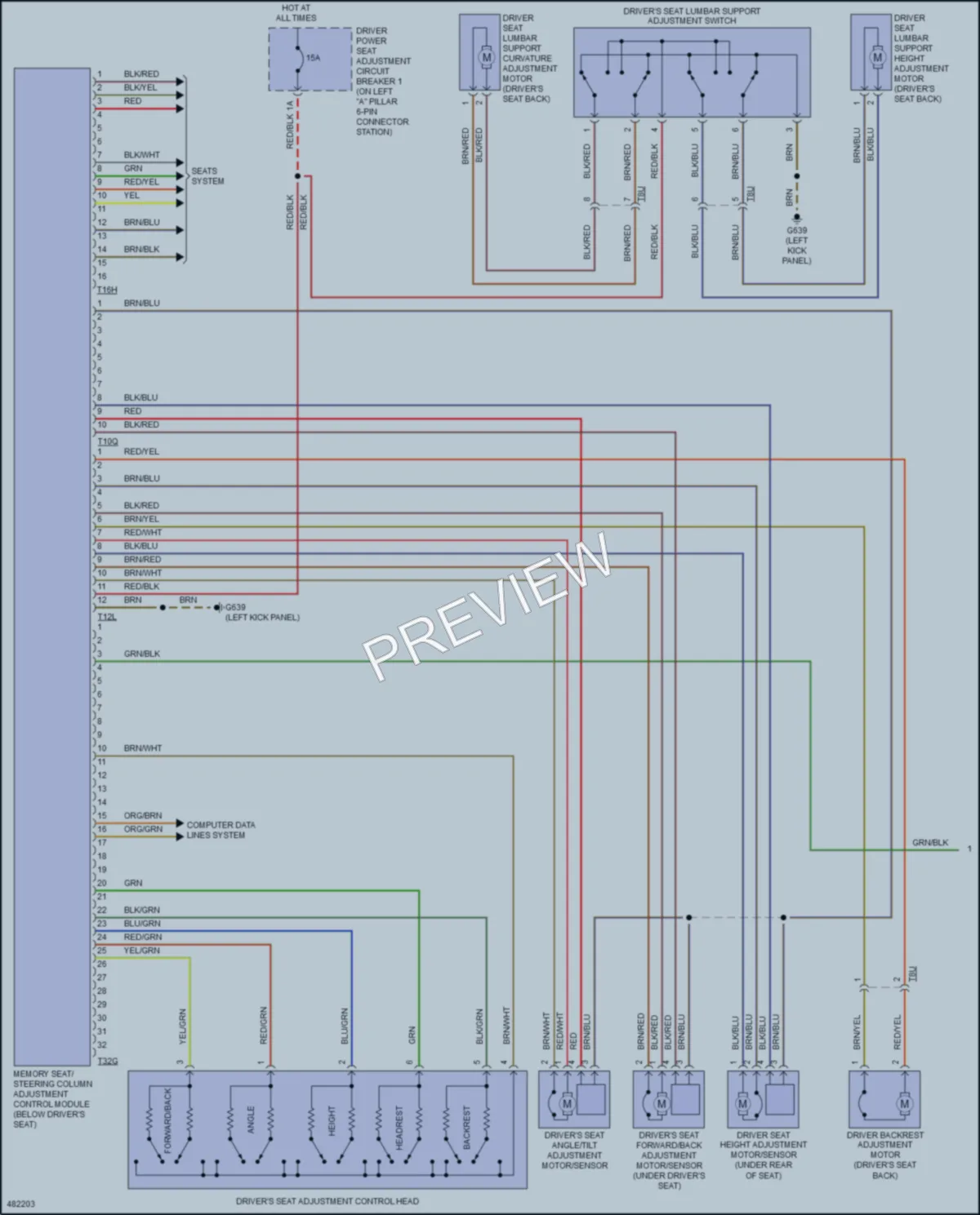 2017 Audi SQ5 Memory Systems wiring diagram preview