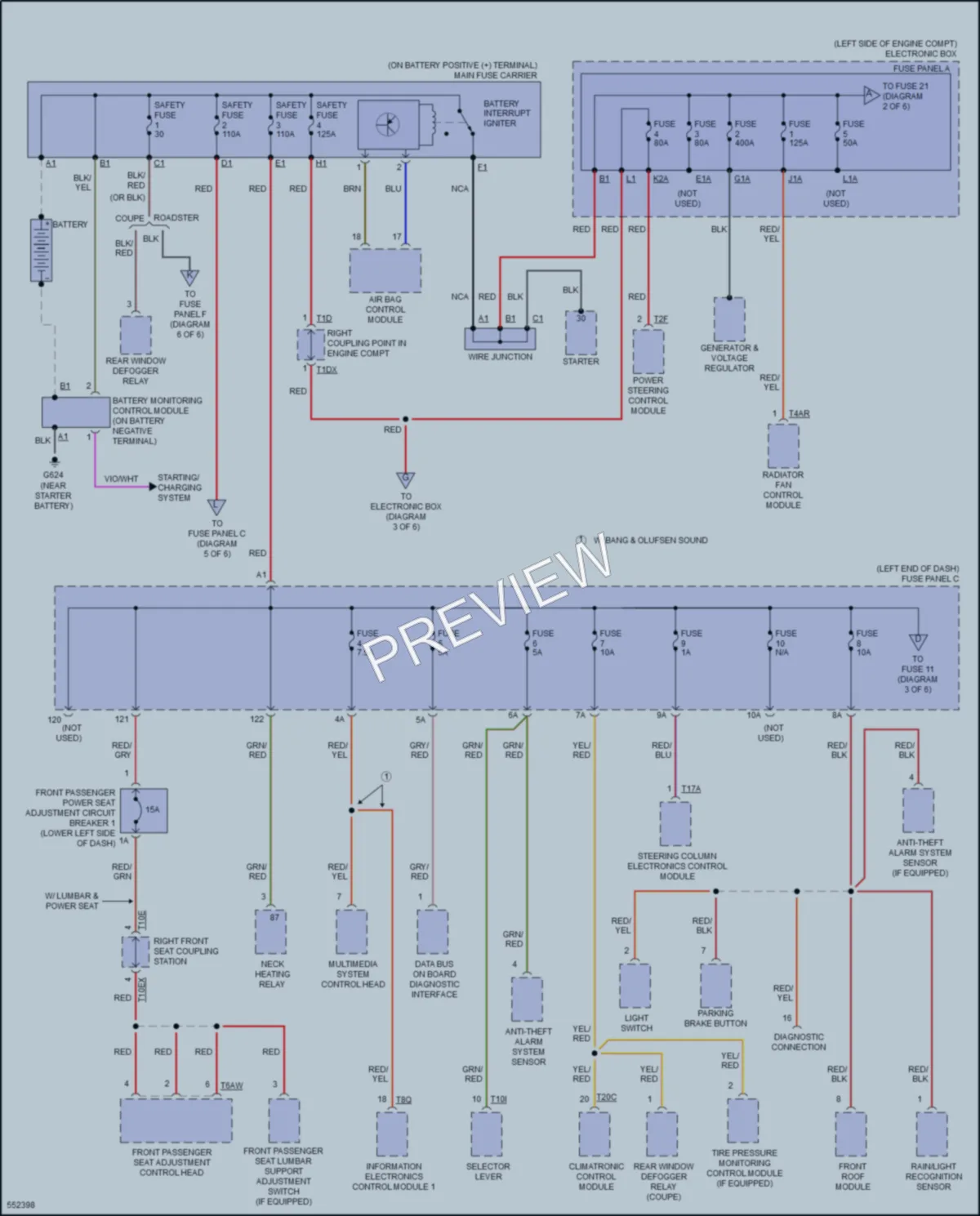 2017 Audi TT Power Distribution wiring diagram preview
