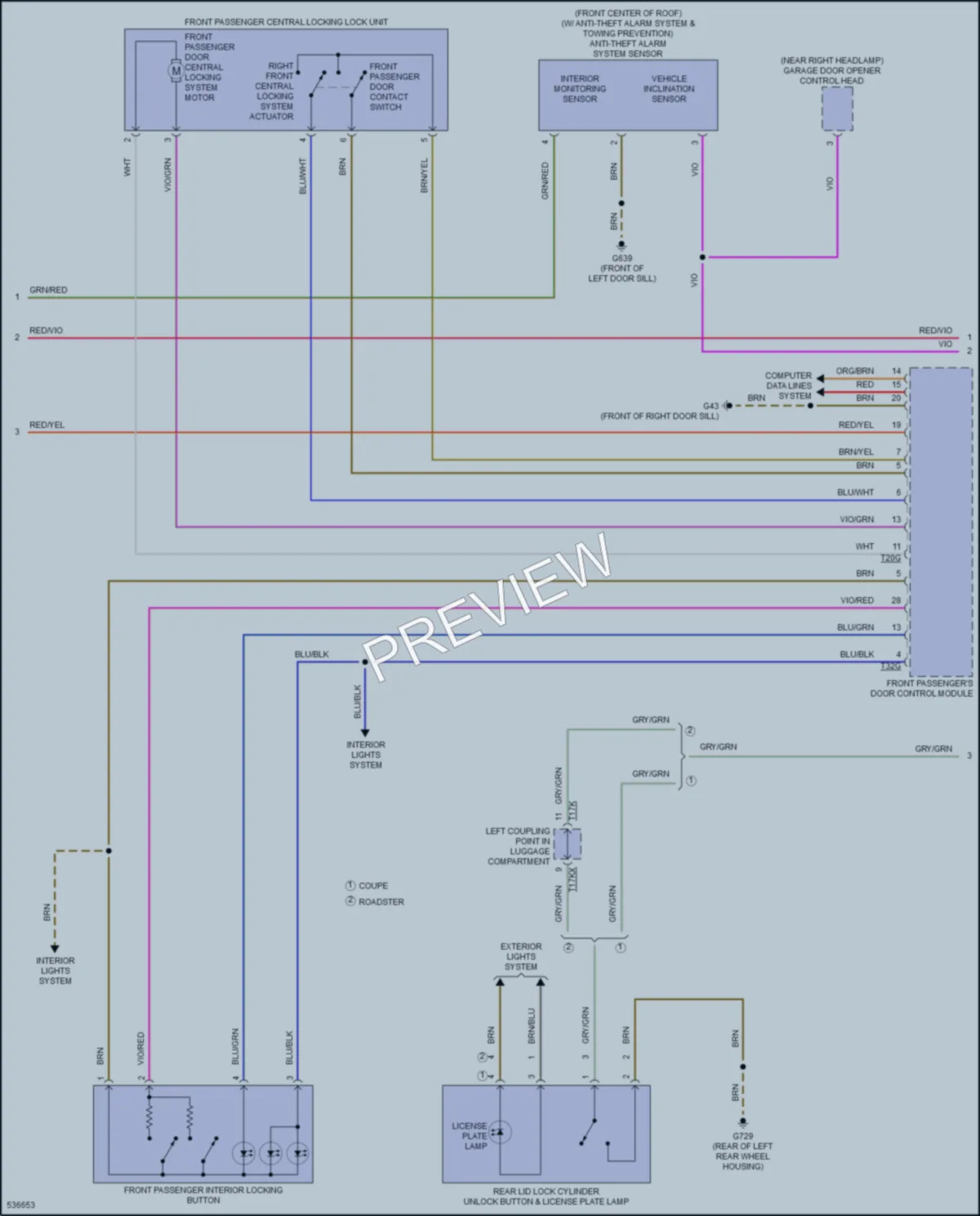 2017 Audi TTS Anti Theft wiring diagram preview