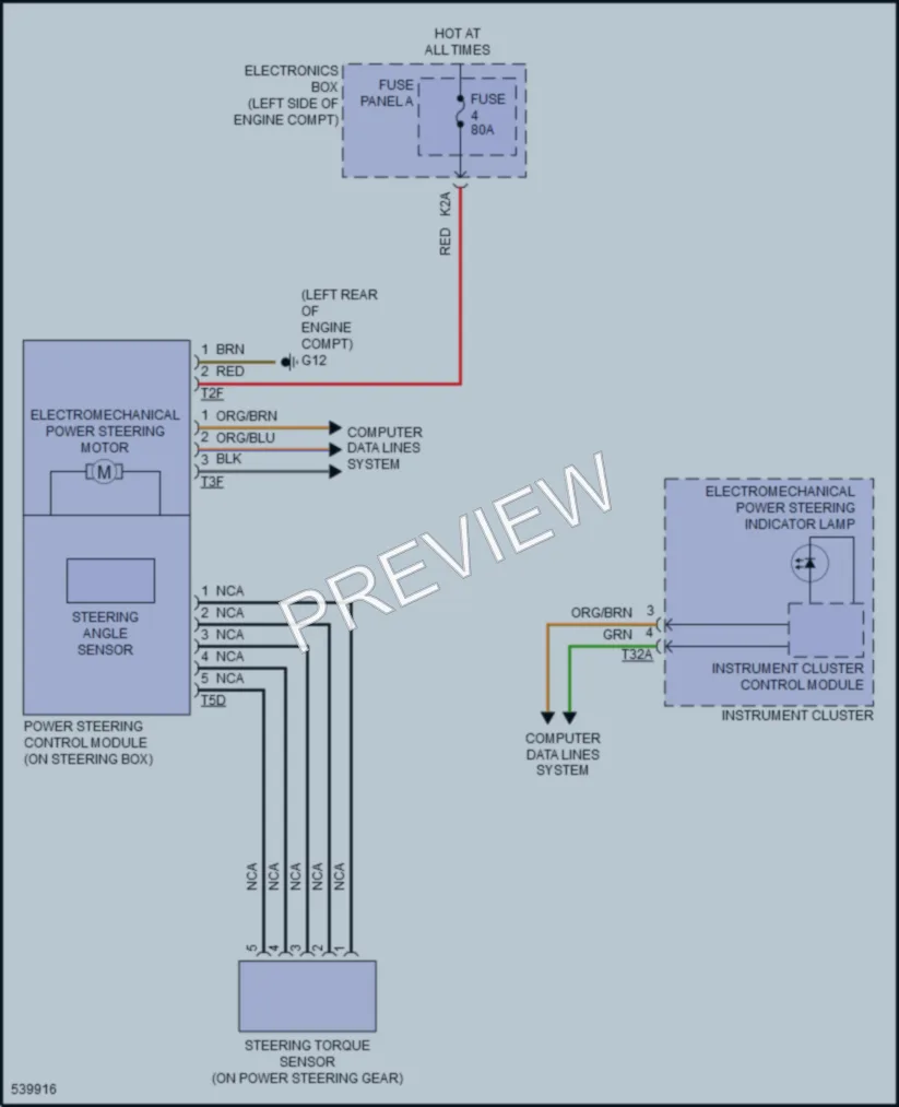 2017 Audi TTS Electronic Power Steering wiring diagram preview