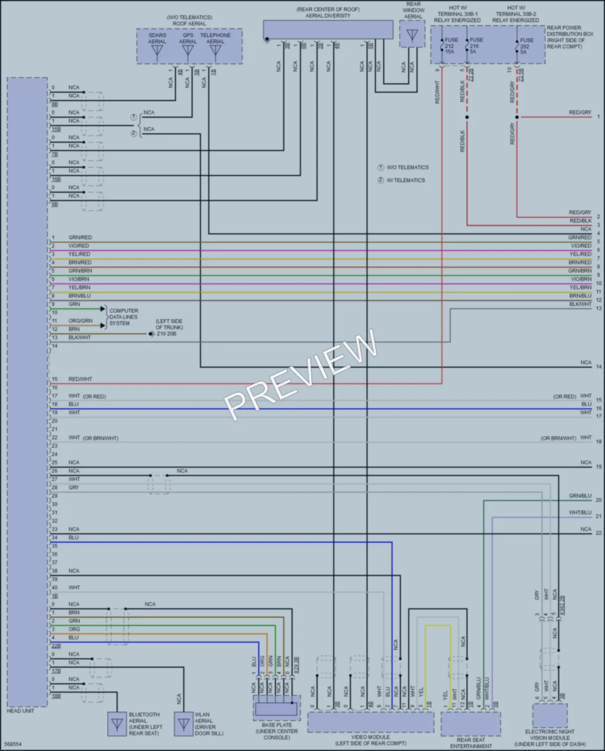 2017 BMW 530i Navigation wiring diagram preview