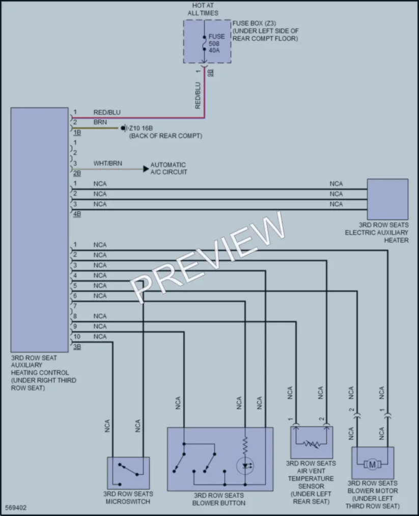 2017 BMW X5M Air Conditioning wiring diagram preview