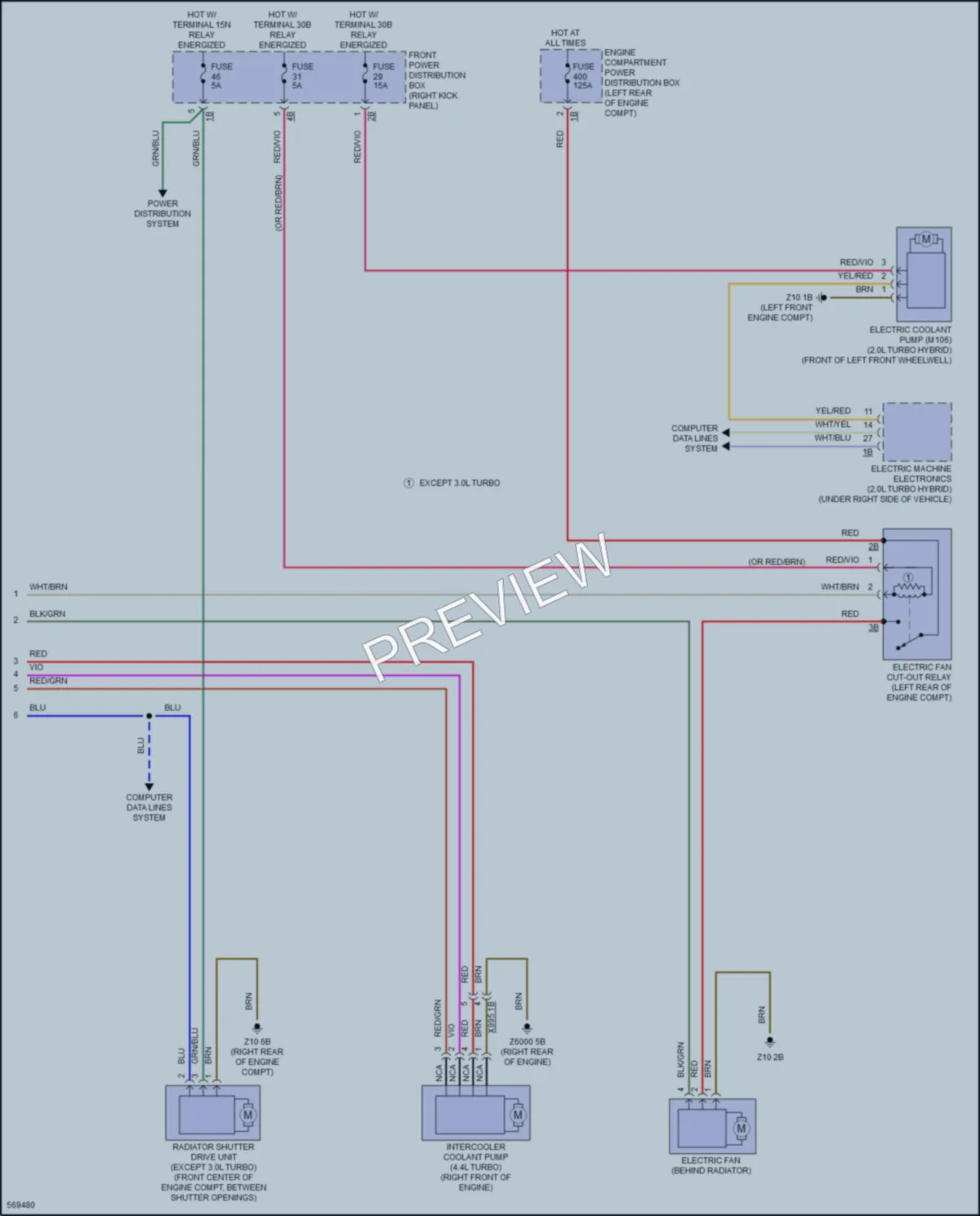 2017 BMW X5M Cooling Fan wiring diagram preview