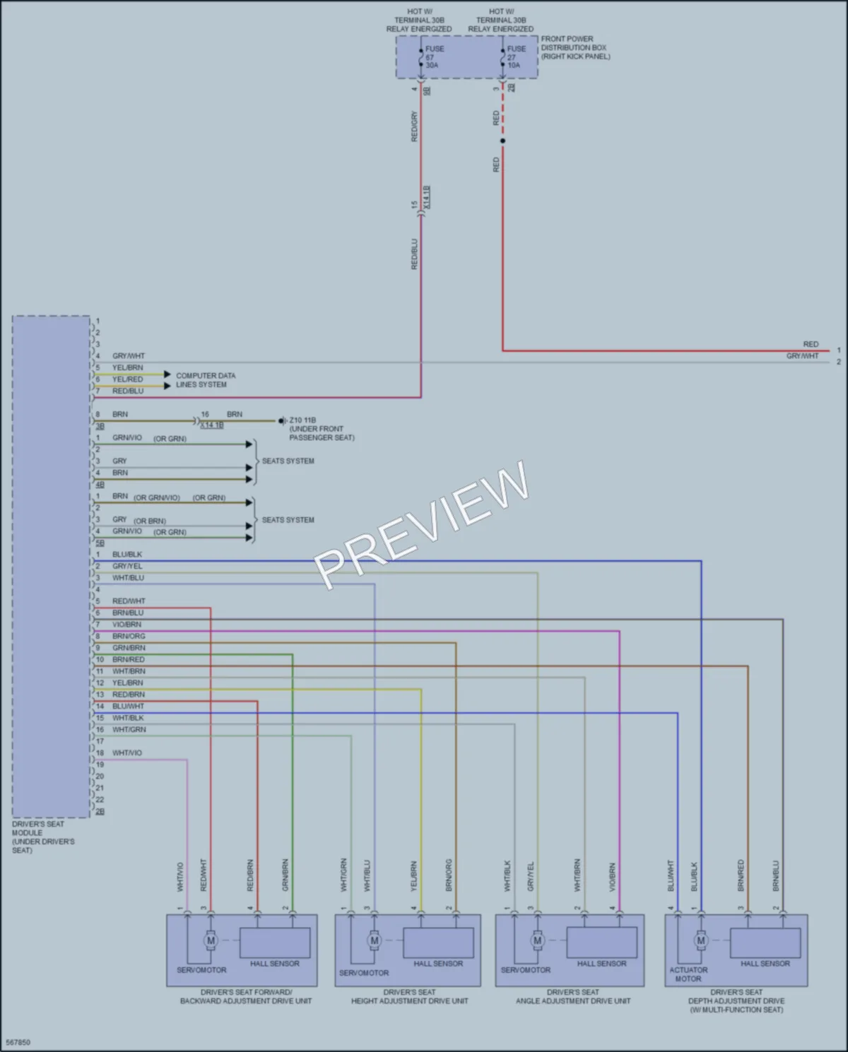 2017 BMW X5M Memory Systems wiring diagram preview