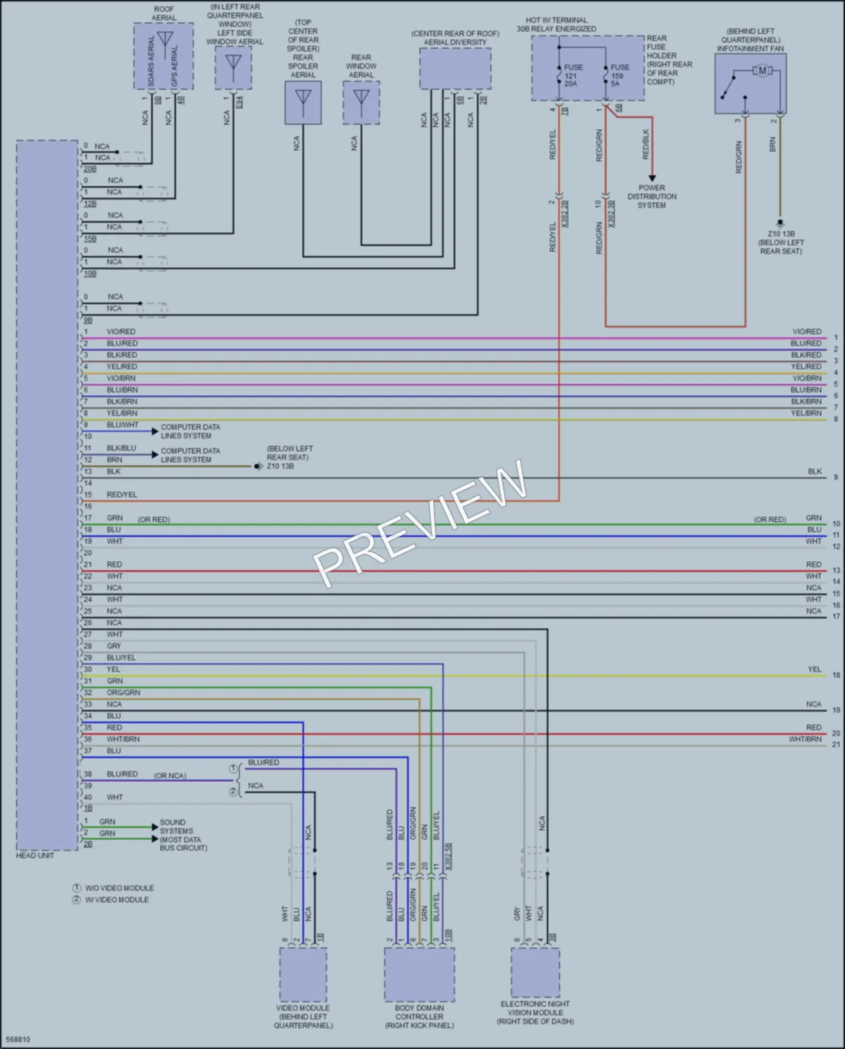 2017 BMW X5M Radio wiring diagram preview
