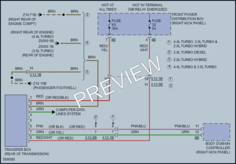 2017 BMW X5M Transmission wiring diagram preview