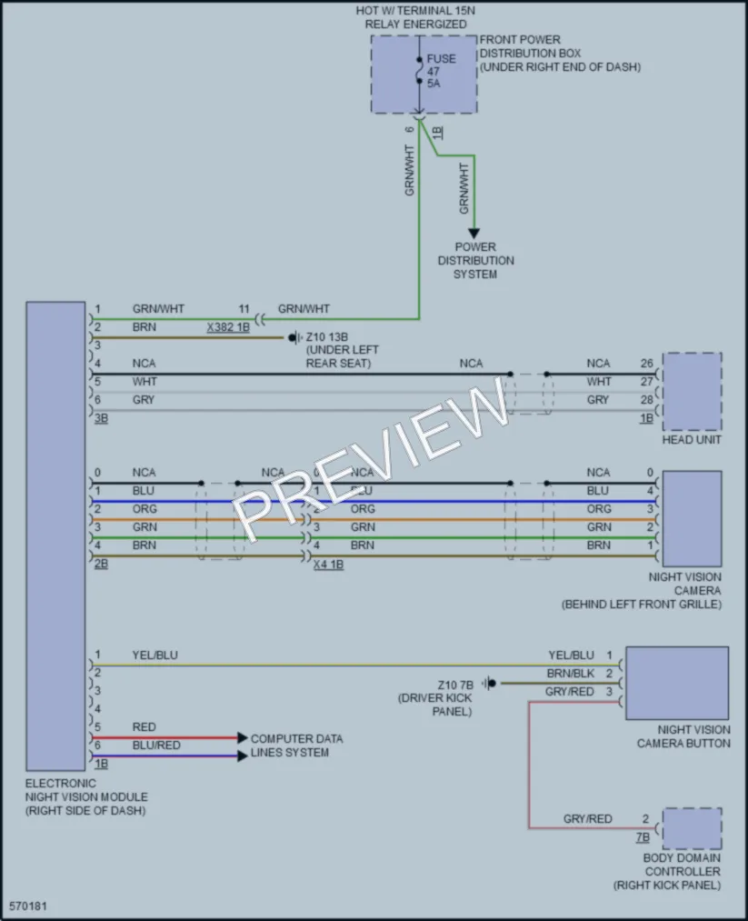 2017 BMW X6M Instrument Cluster wiring diagram preview