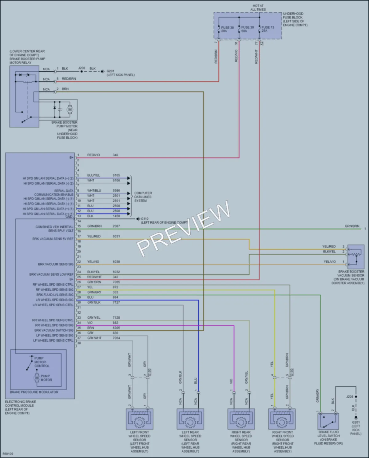 2017 Buick Cascada Anti Lock Brakes wiring diagram preview