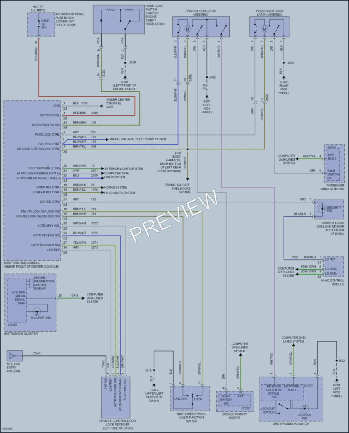 2017 Buick Cascada Power Door Locks wiring diagram preview