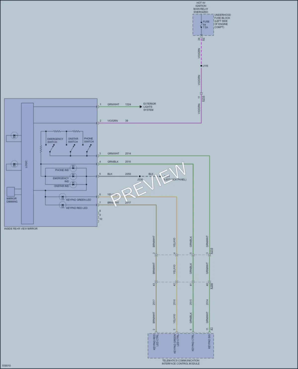2017 Buick Cascada Power Mirrors wiring diagram preview