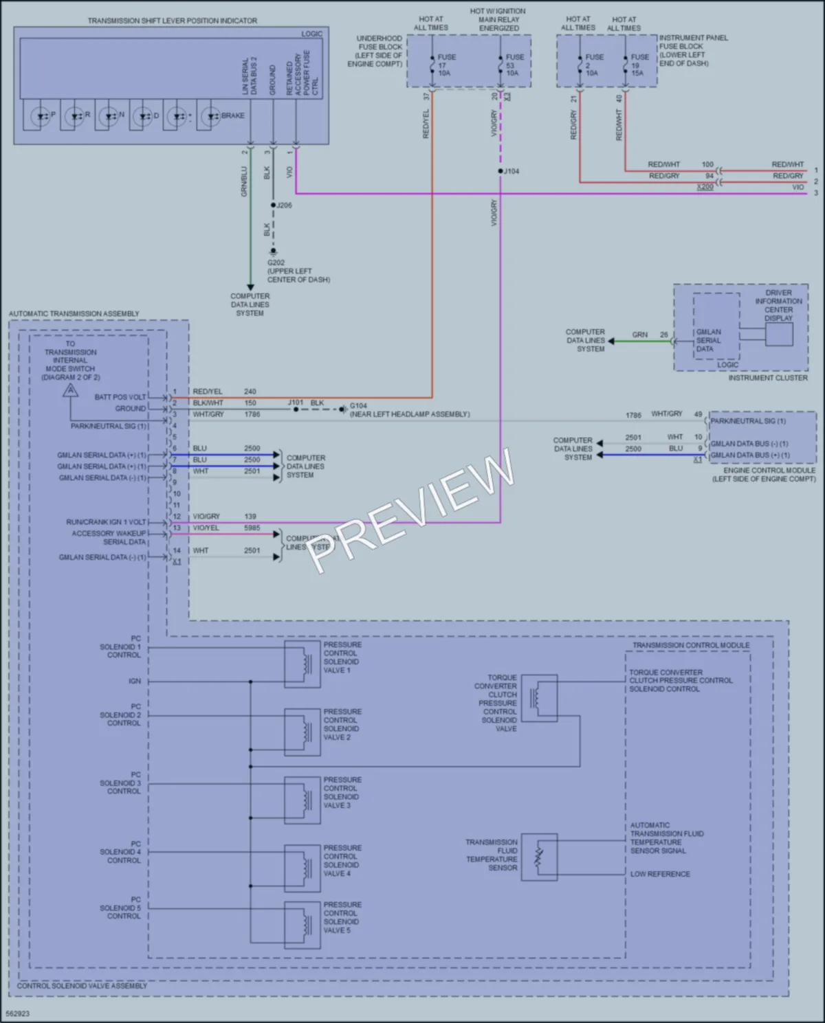 2017 Buick Cascada Transmission wiring diagram preview