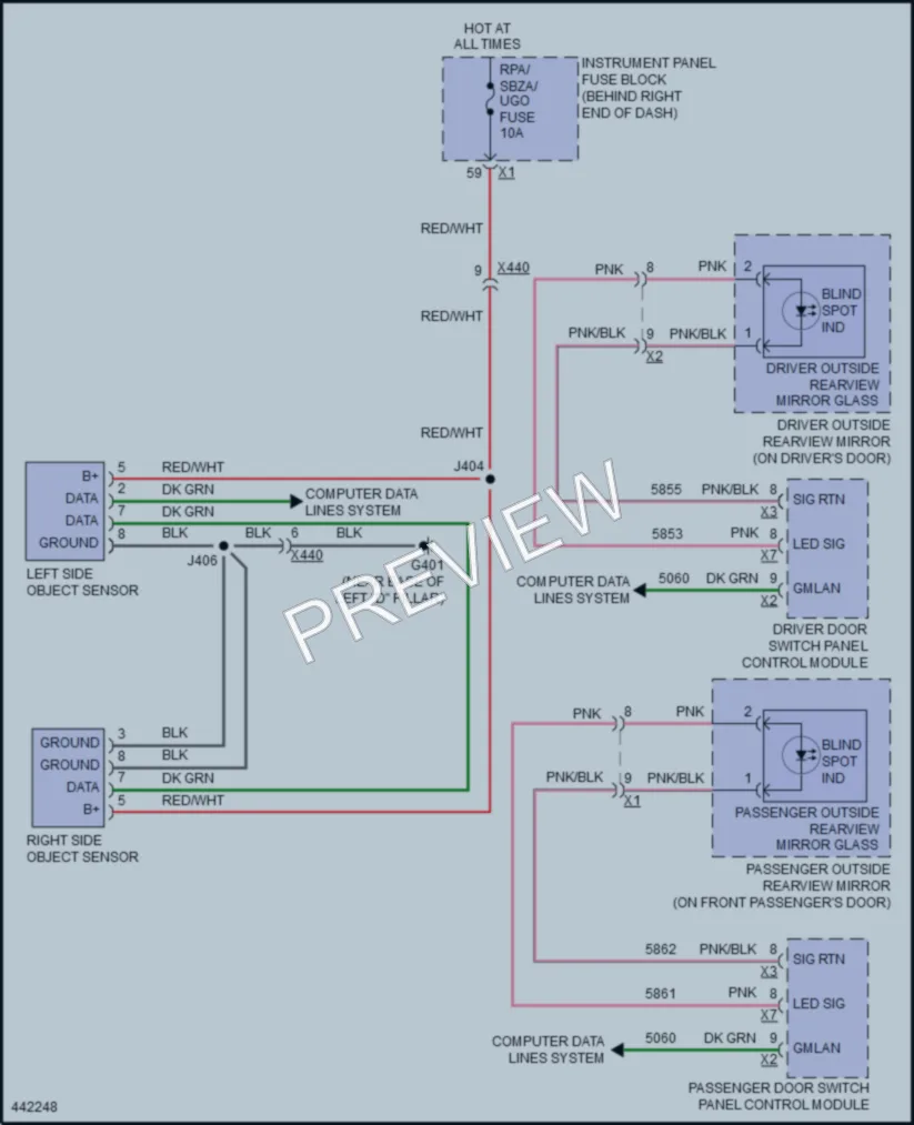 2017 Buick Enclave Navigation wiring diagram preview
