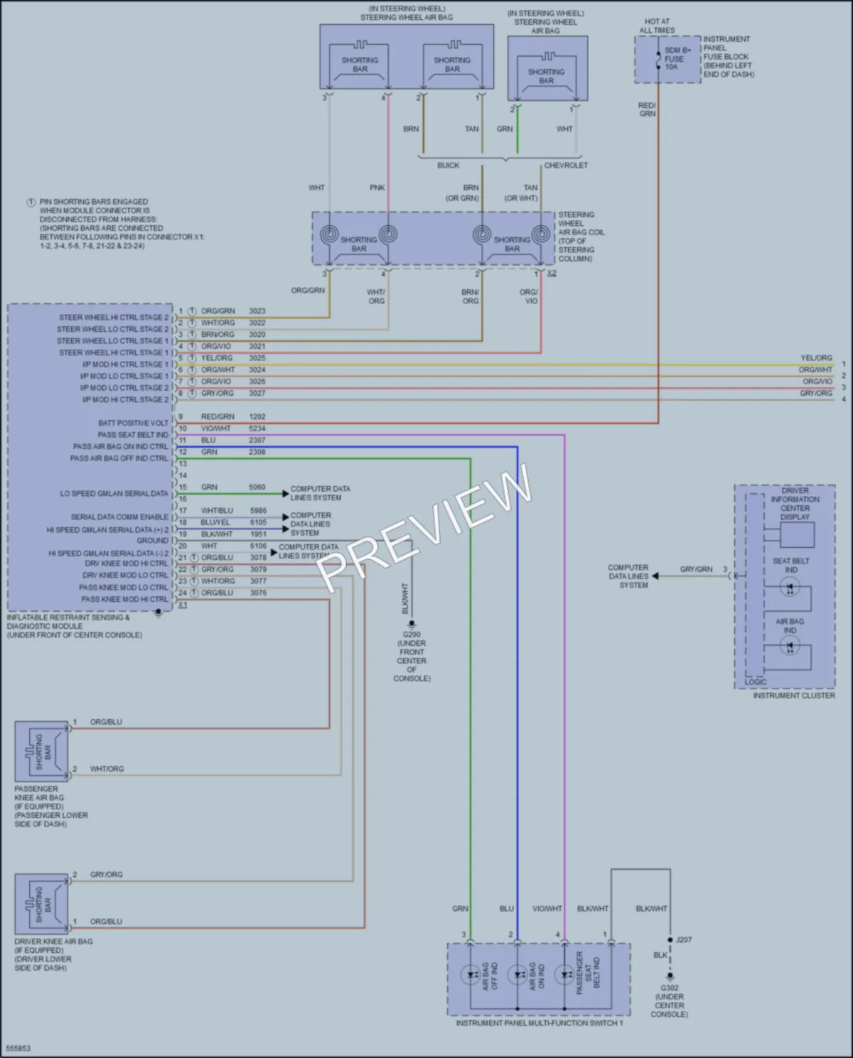 2017 Buick Encore Supplemental Restraints wiring diagram preview