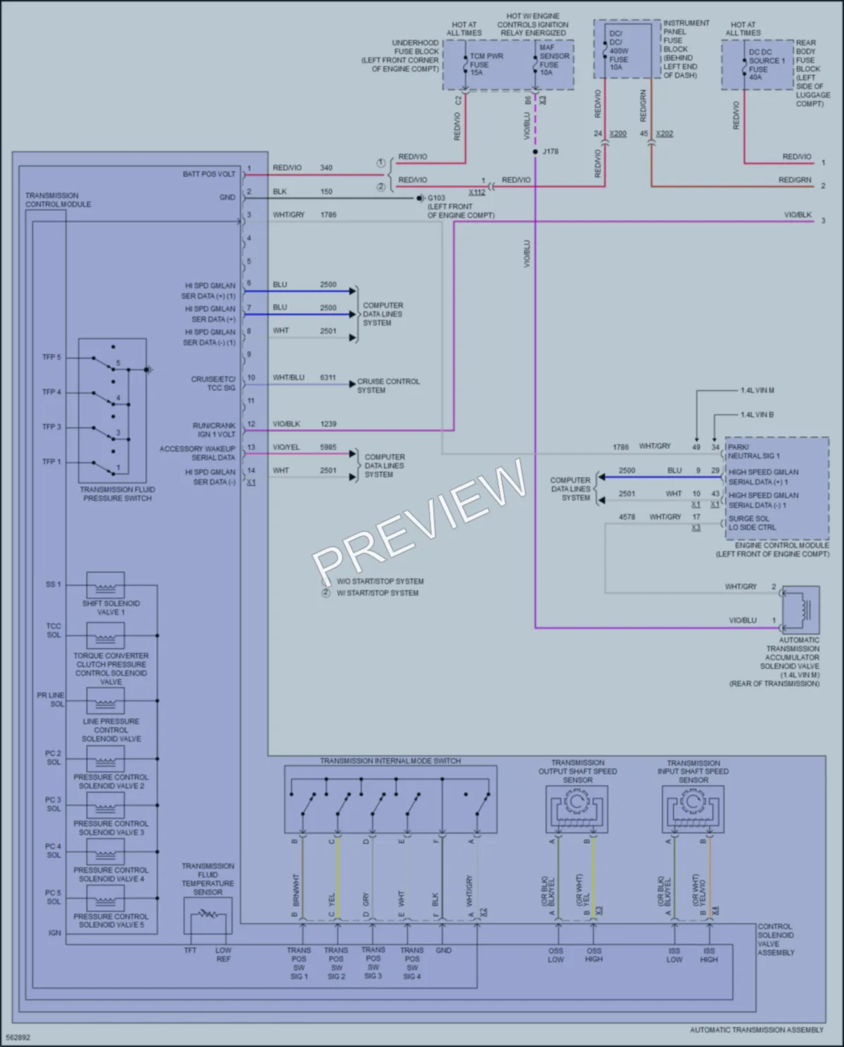 2017 Buick Encore Transmission wiring diagram preview