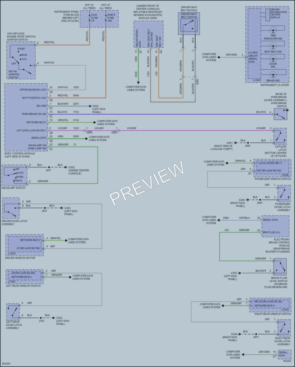 2017 Buick Encore Warning Systems wiring diagram preview