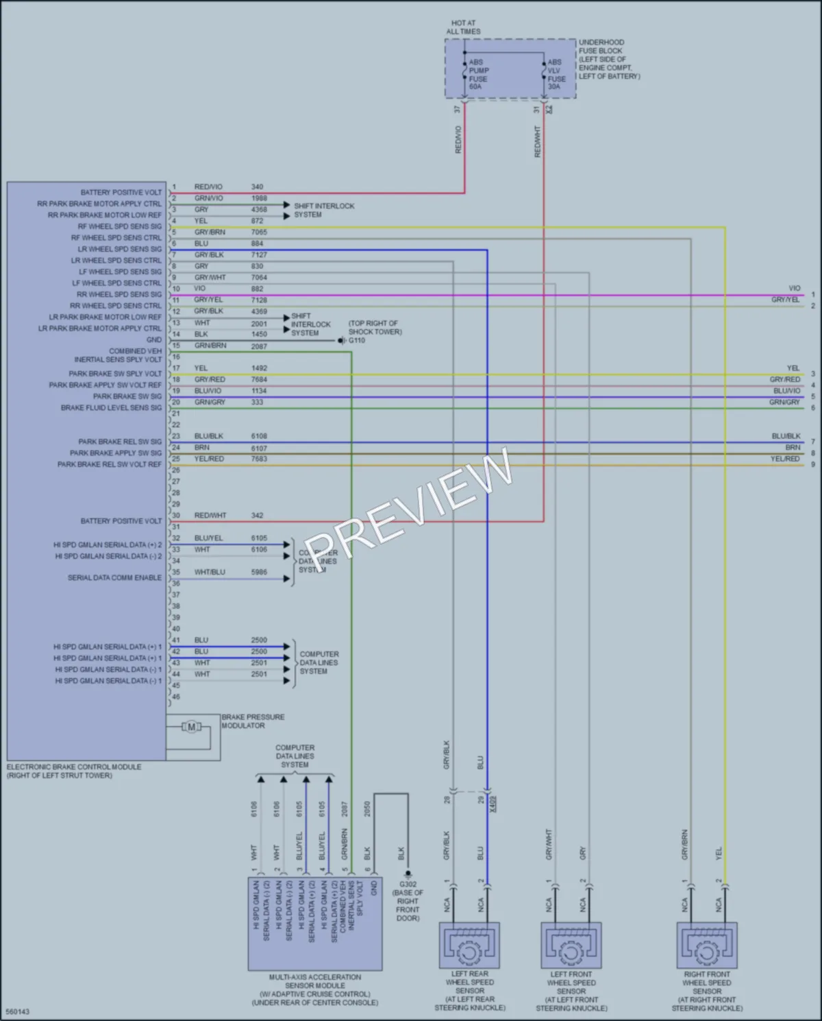 2017 Buick Envision Anti Lock Brakes wiring diagram preview