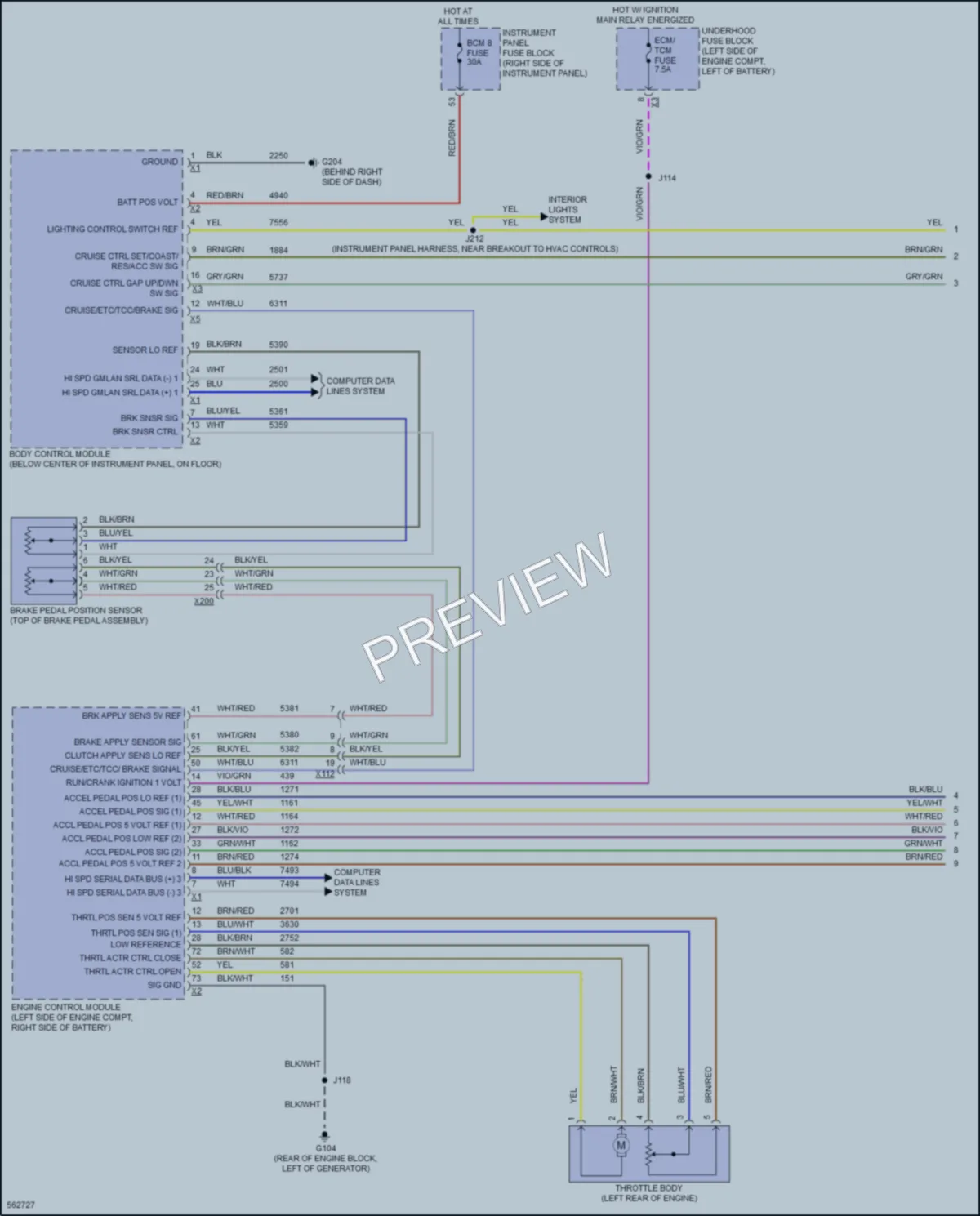 2017 Buick Envision Cruise Control wiring diagram preview