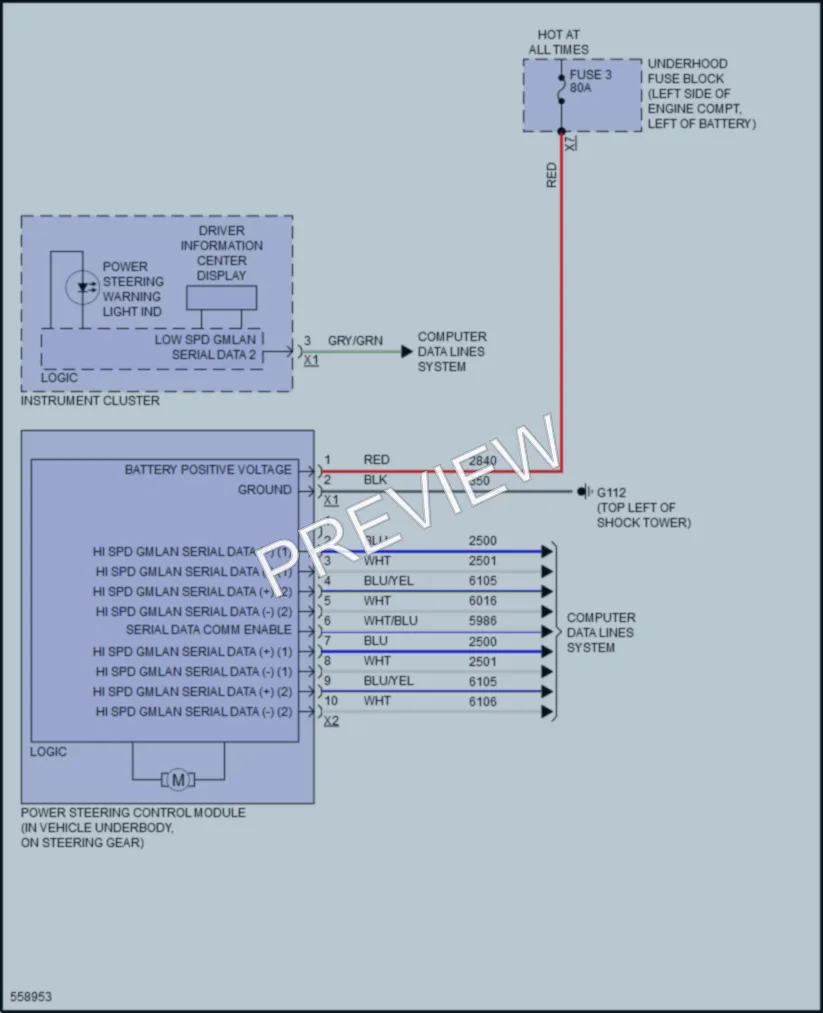 2017 Buick Envision Electronic Power Steering wiring diagram preview