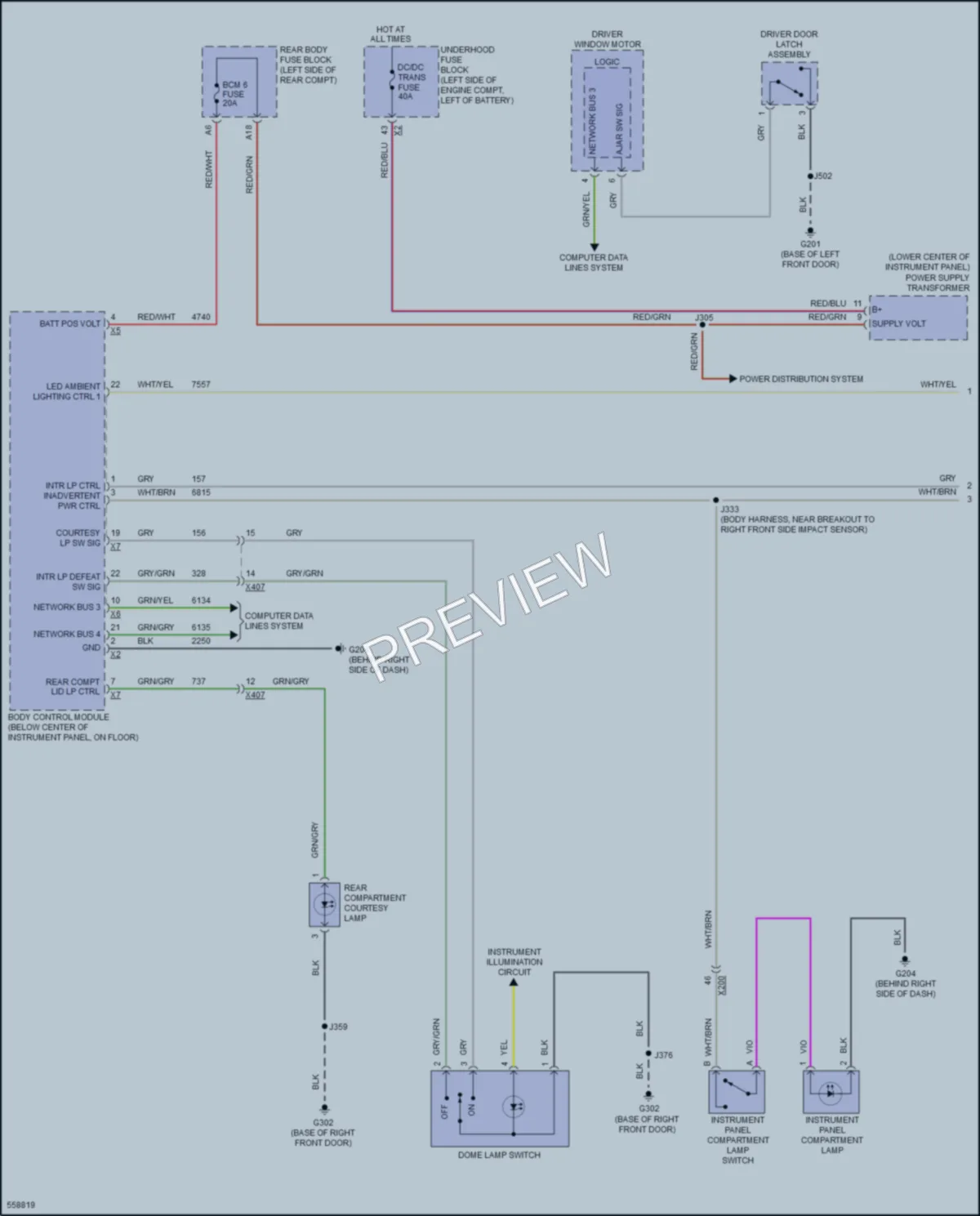 2017 Buick Envision Interior Lights wiring diagram preview