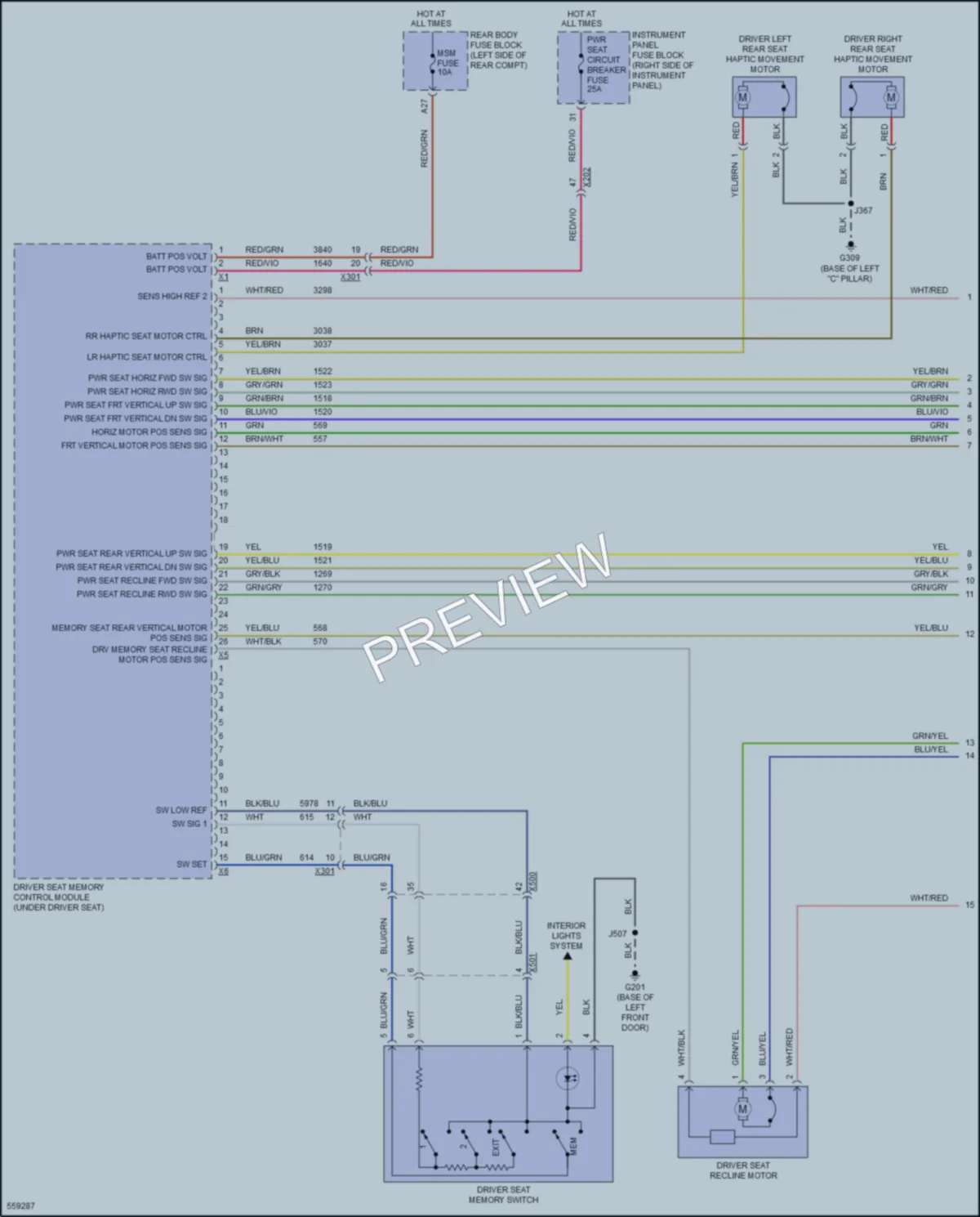 2017 Buick Envision Memory Systems wiring diagram preview