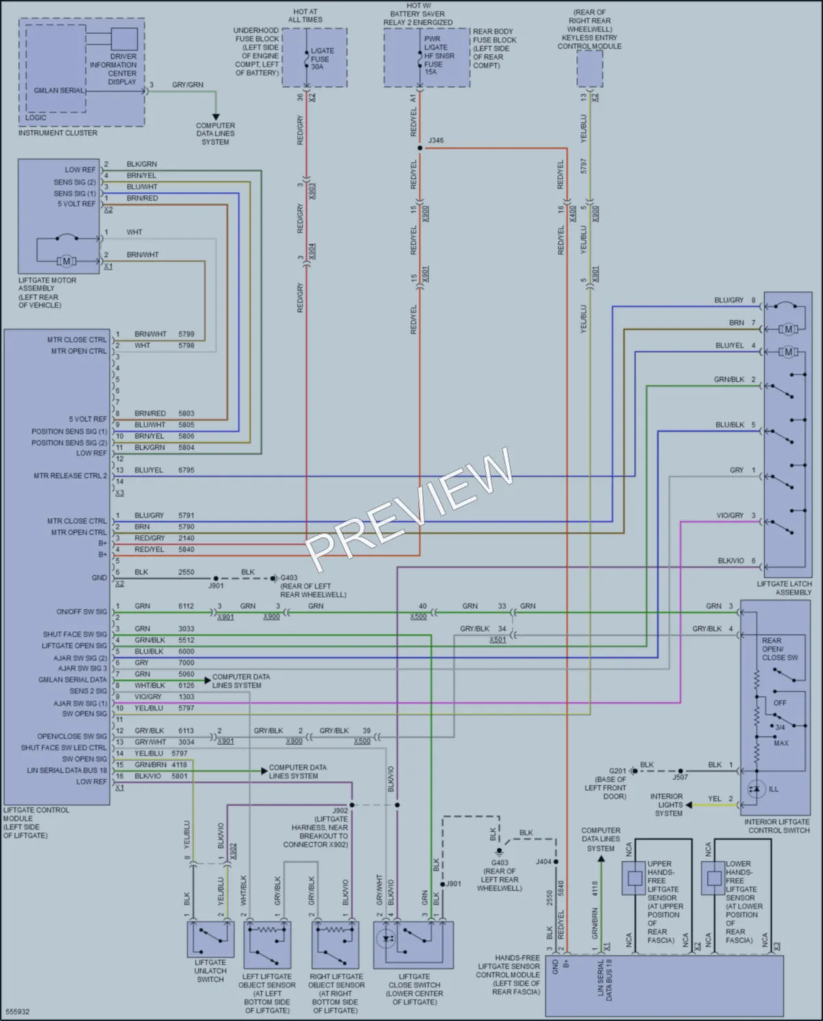 2017 Buick Envision Trunk Tailgate Fuel Door wiring diagram preview