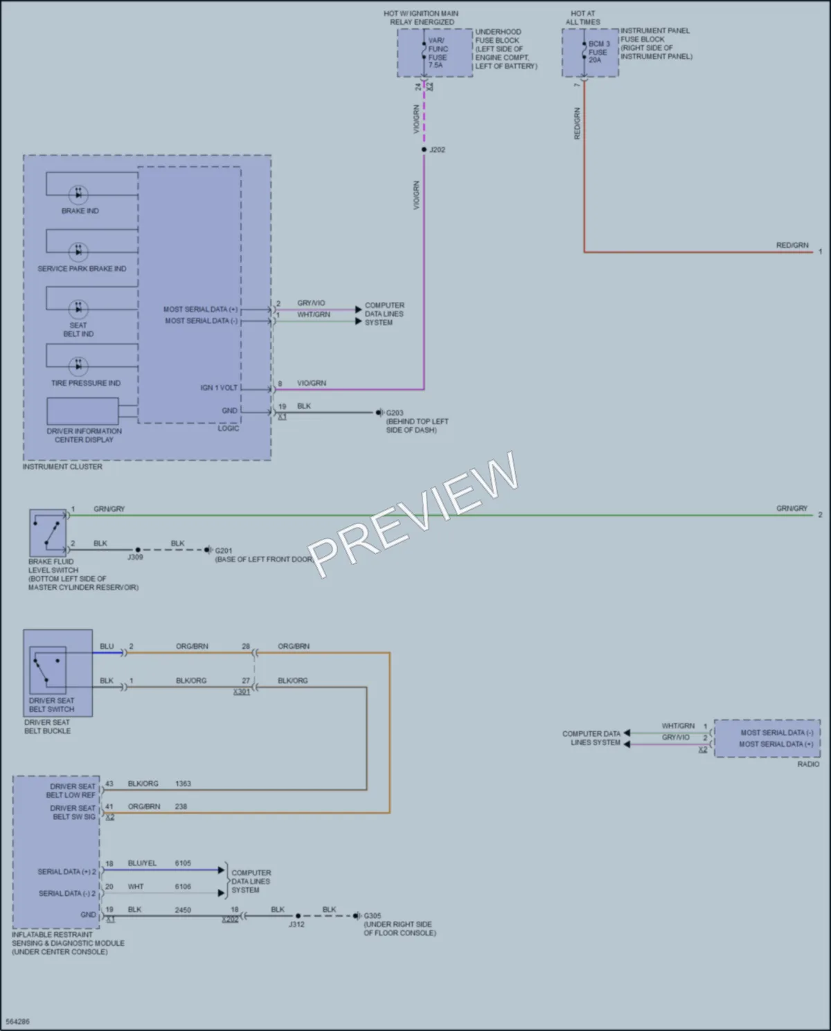 2017 Buick Envision Warning Systems wiring diagram preview
