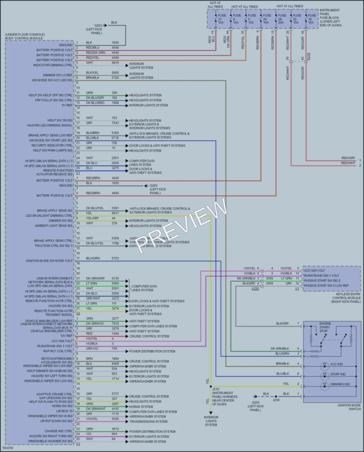 2017 Buick LaCrosse Body Control Modules wiring diagram preview