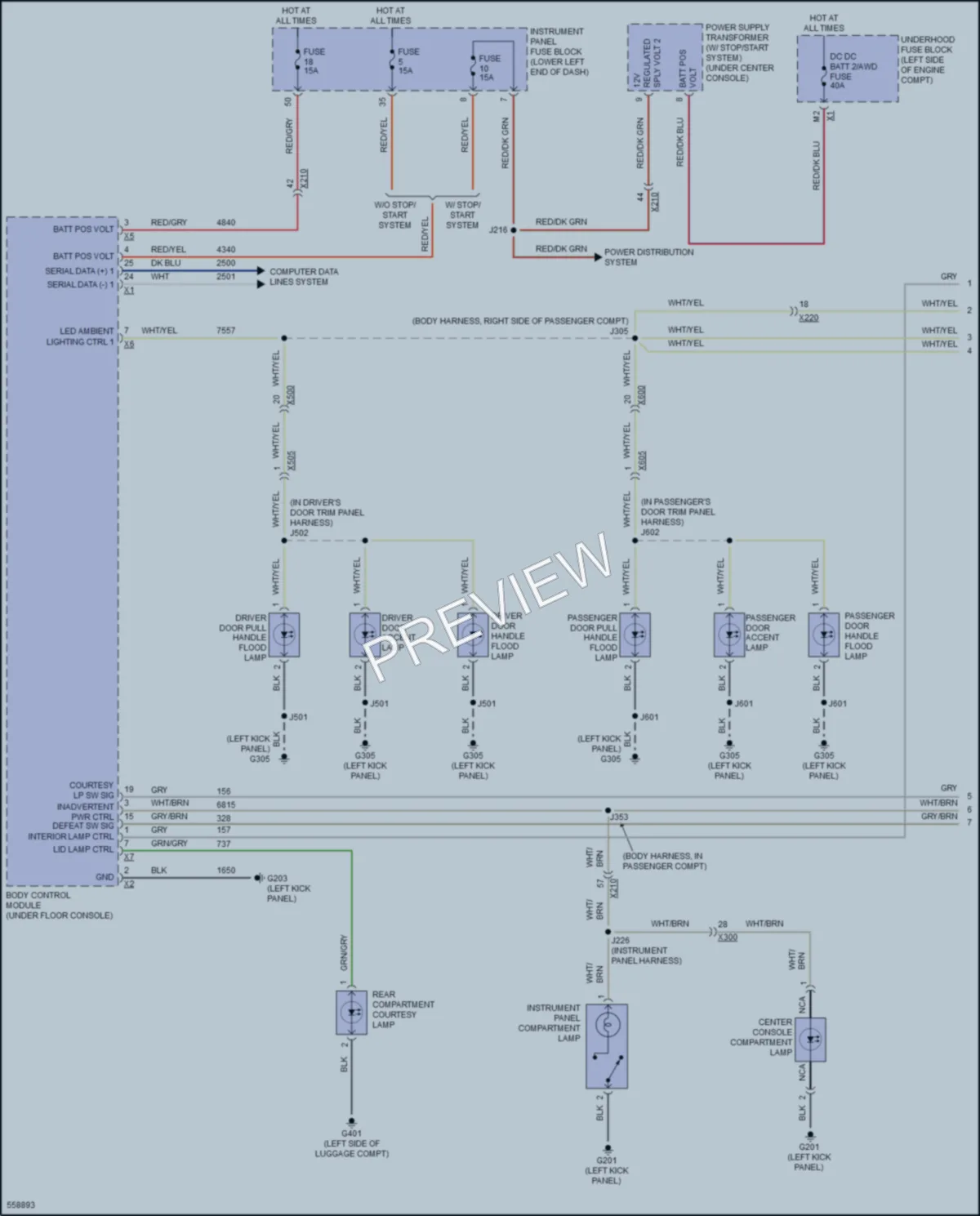 2017 Buick LaCrosse Interior Lights wiring diagram preview