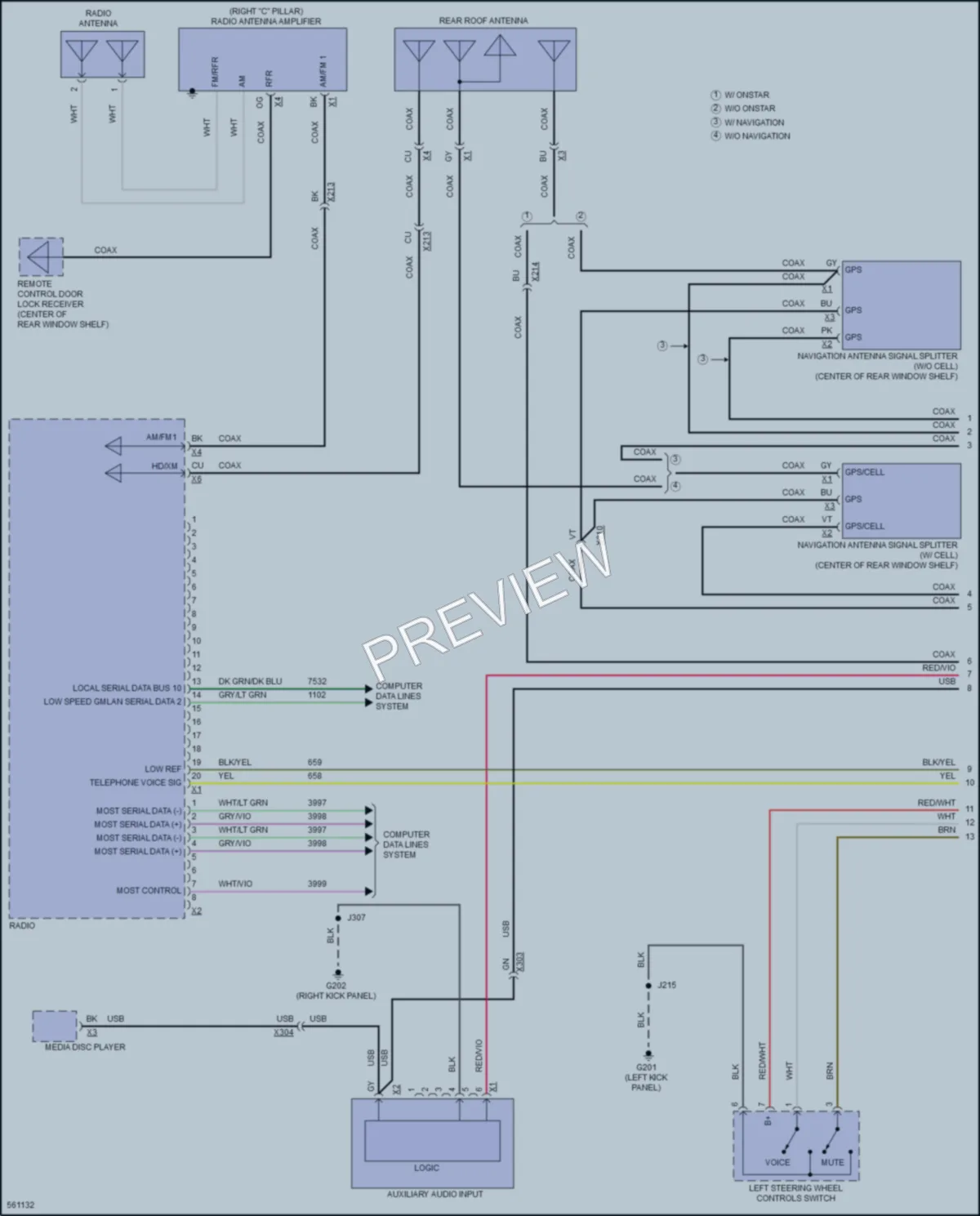 2017 Buick LaCrosse Radio wiring diagram preview